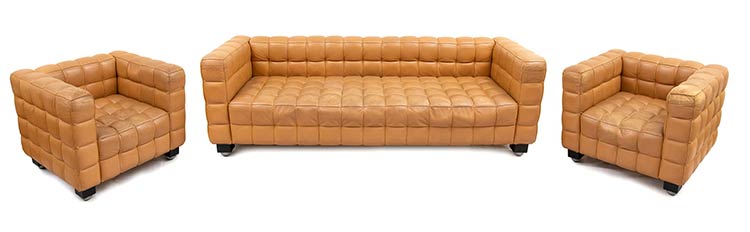 Leather Kubus 8020 sofa and 2 ... 