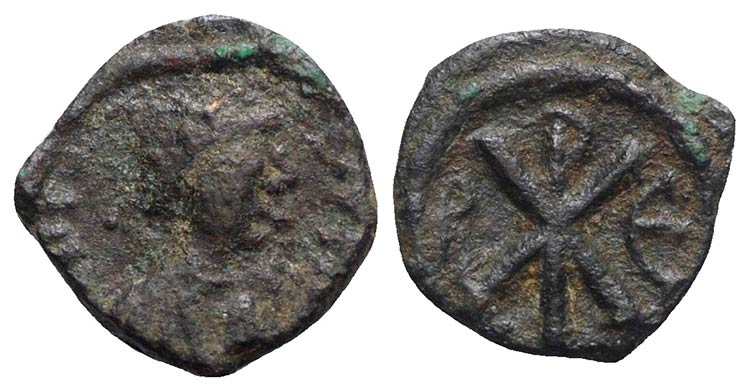 Justin I (518-527). Æ 5 Nummi ... 