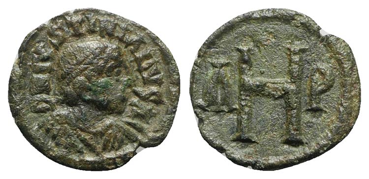 Justinian I (527-565). Æ 8 Nummi ... 