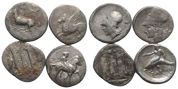 Lot of 4 Greek AR Staters/Nomoi, ... 