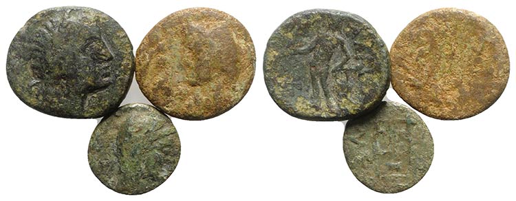 Lot of 3 Greek Æ coins, to be ... 