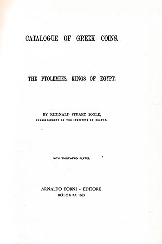 BMC Volume VI: The Ptolemies, ... 