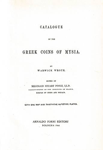 BMC Volume XIV: Mysia. A Catalogue ... 