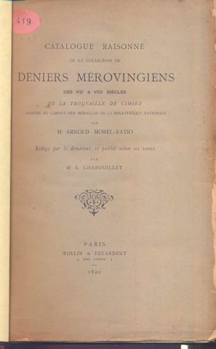 CHABOUILLET A. – Catalogue ... 