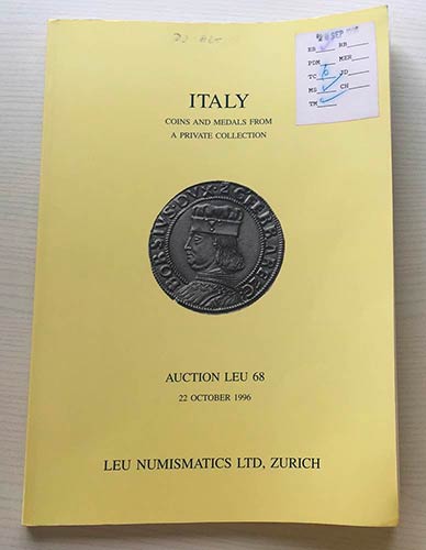 Leu Numismatics Auction 68 Italy ... 