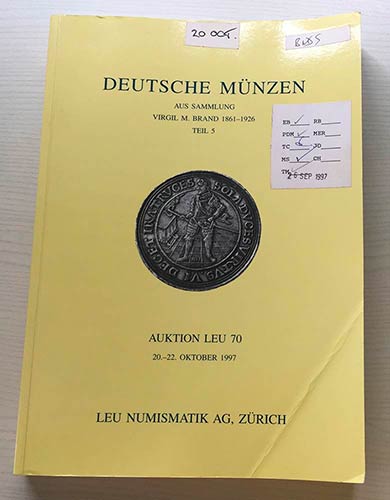 Leu Numismatik Auktion 70 Deutsche ... 