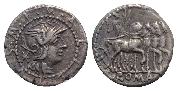 M. Acilius M.f., Rome, 130 BC. AR ... 