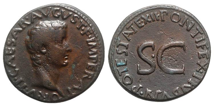 Tiberius (Caesar, 4-14). Æ As ... 