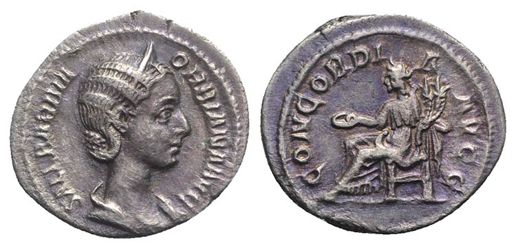 Orbiana (Augusta, 225-227). AR ... 