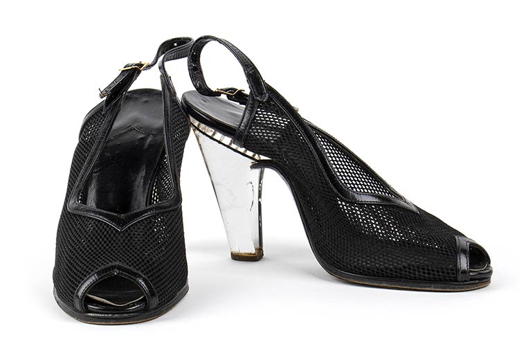 MESH AND LEATHER TOE SLINGBACK ... 