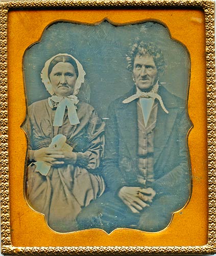 Old couple Daguerreotype. Usa, ca. ... 
