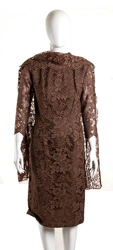 LACE DRESS AND SCARF60sBrown lace ... 
