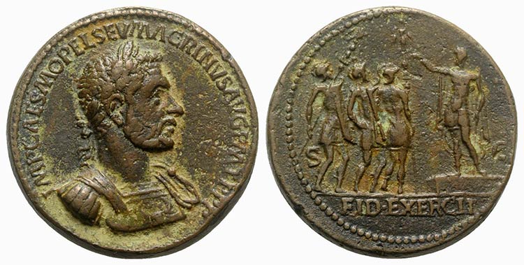 Macrinus (217-218). Cast Æ ... 