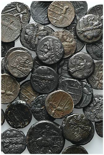 Sicily, lot of 50 Greek Æ coins, ... 