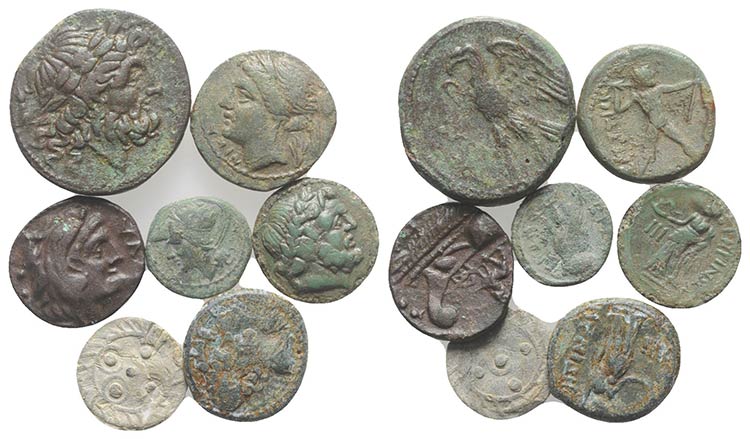 Mixed lot including 6 Greek and ... 