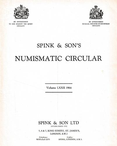 Numismatic Circular Vol. LXXII, ... 