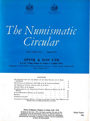 Numismatic Circular Vol. LXXXV, ... 