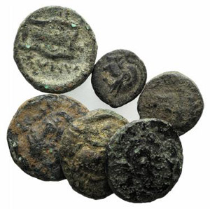 Lot of 6 Æ Greek coins, to be ... 