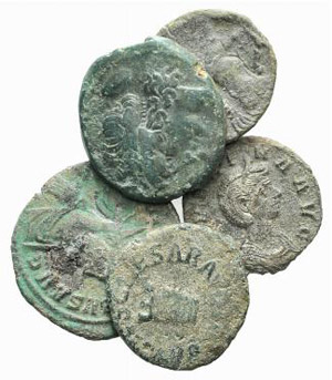 Lot of 5 Æ coins, including 2 ... 