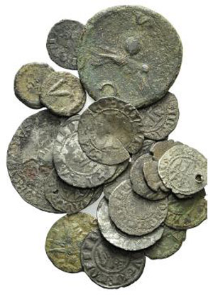 Lot of 23 coins, including 5 Æ ... 