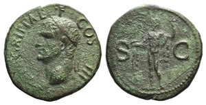 Agrippa (died 12 BC). Æ As (27mm, ... 