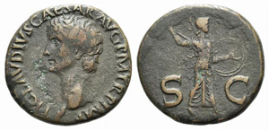 Claudius (41-54). Æ As (27mm, ... 