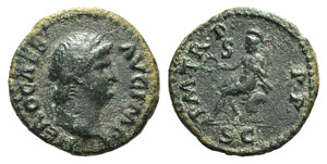 Nero (54-68). Æ Semis (17mm, ... 