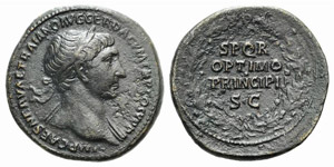 Trajan (98-117). Æ As (29mm, ... 