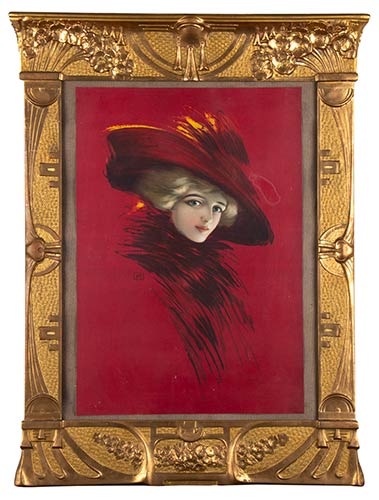 PORTRAIT OF WOMAN WITH HAT   Mixed ... 