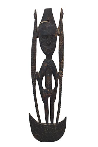 A PAPUA NEW GUINEA CARVED WOOD ... 