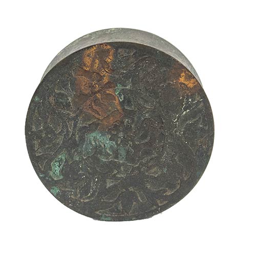 AN INDONESIAN BRONZE ROUND BOX AND ... 