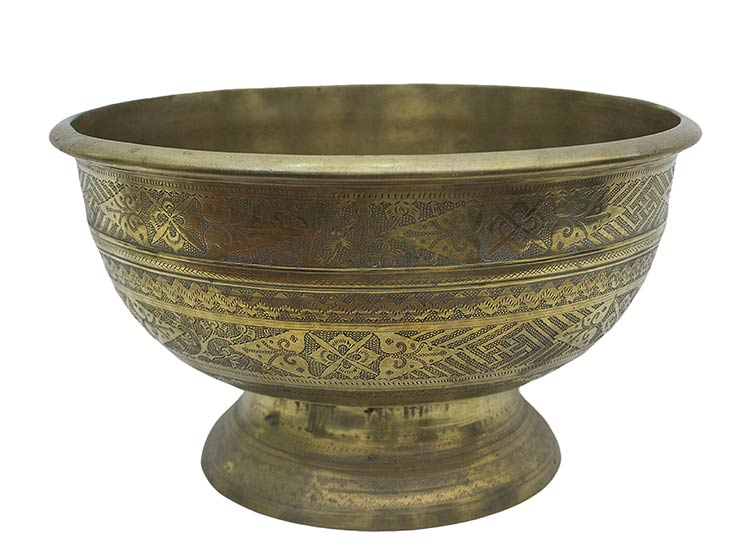 AN INDONESIAN BRASS BOWL
Late 19th ... 