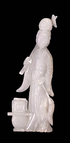 A LATE QING DYNASTY WHITE JADE ... 
