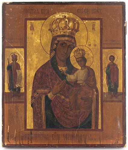 A Russian Icon of the Virgin and ... 