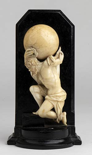 An English ivory carving depicting ... 