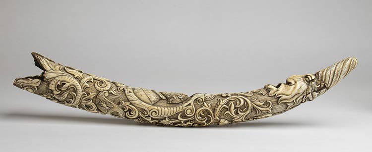 A German ivory Oliphant (hunting ... 