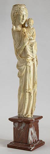 A French ivory figural group ... 