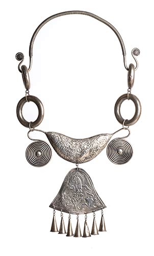 Miao silver ceremonial necklace - ... 