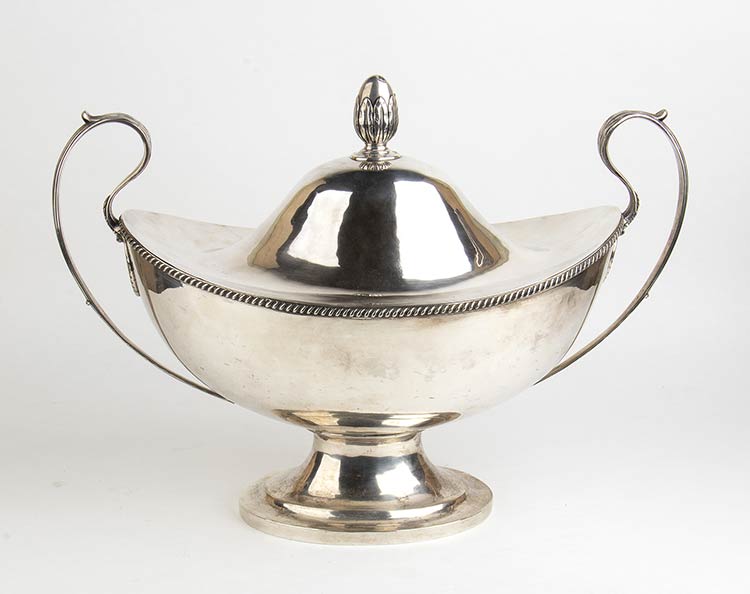 An English sterling silver soup ... 