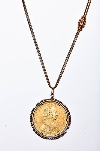 COLLIER WITH COIN  Handmade ... 