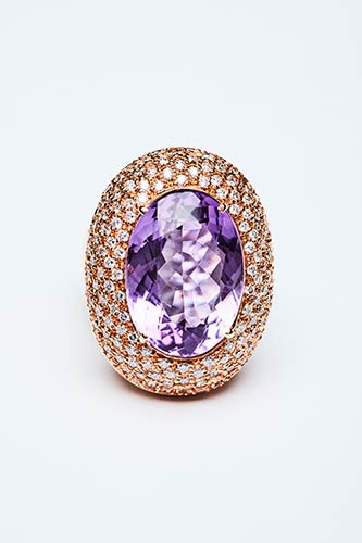 RING WITH AMETHYST  Handcrafted ... 