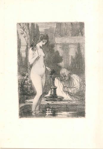 Charles Guerin  Nude at the Fount, ... 