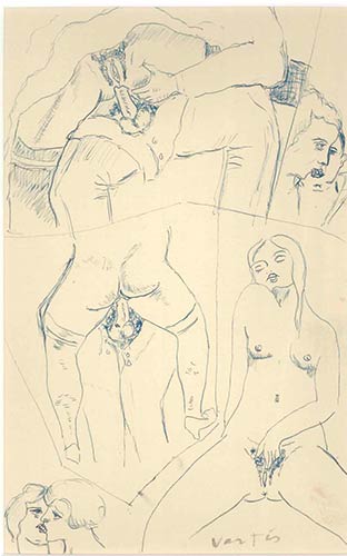 Marcel Vertés  Erotic Drawing n. ... 