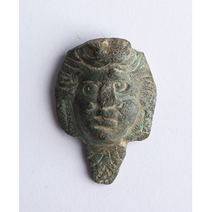 Bronze handle with a male head ... 