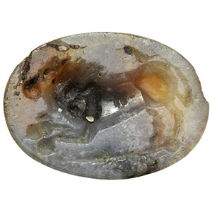 Banded agate with lion ... 