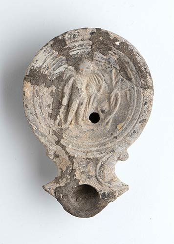 Roman Oil Lamp with Winged Eros, ... 