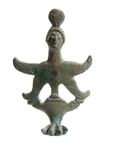 Etruscan Bronze Foot of a Cista, ... 