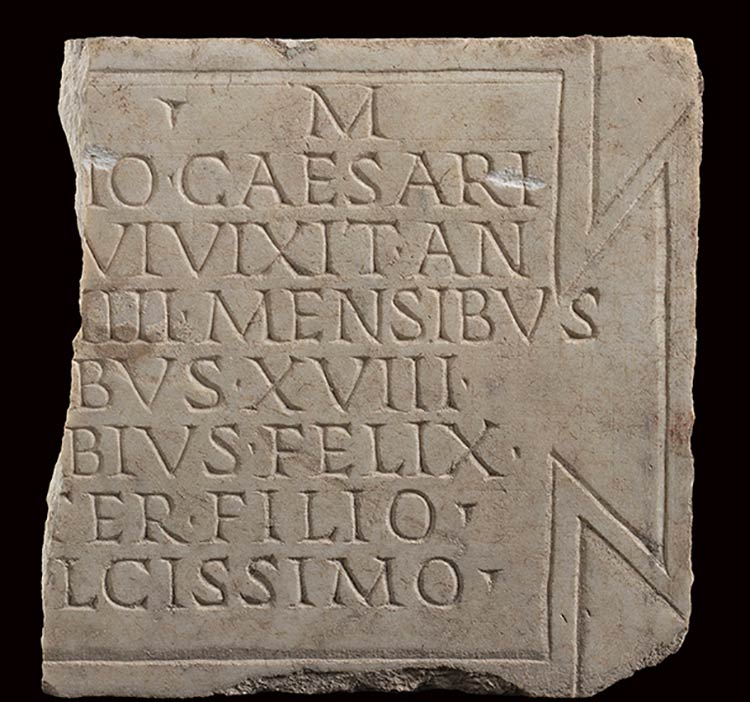 Roman Marble Funerary Inscription ... 