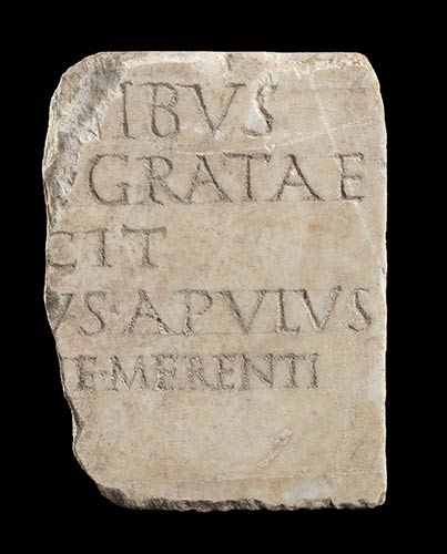 Roman Marble Gravestone Fragment, ... 