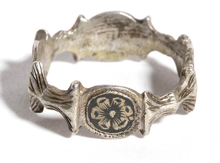 Ancient Silver Ring with Dark ... 